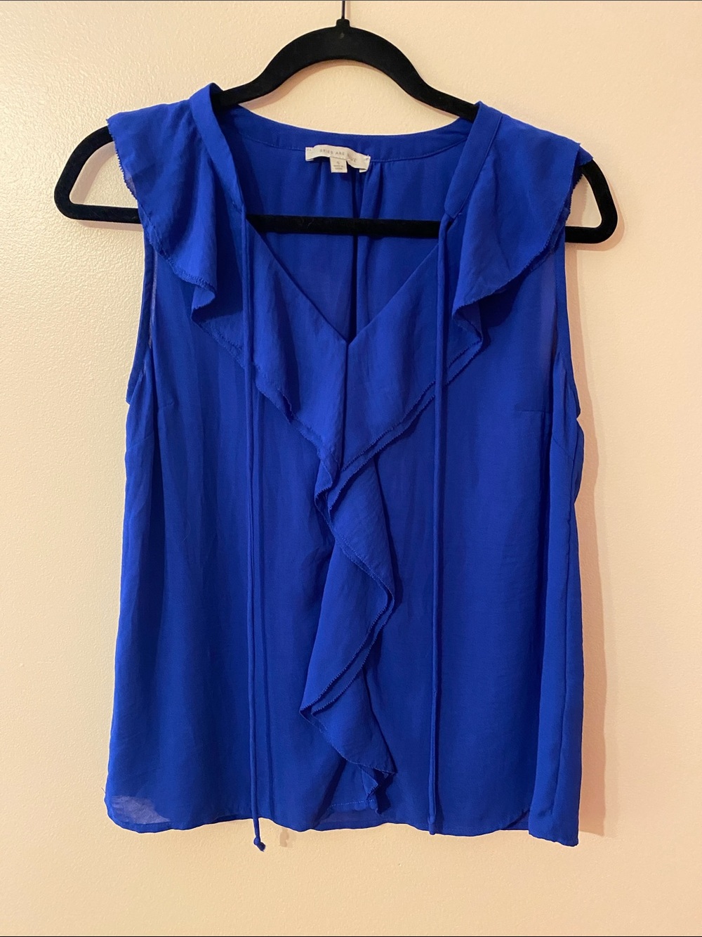 Skies Are Blue Royal Blue Blouse Size Small
